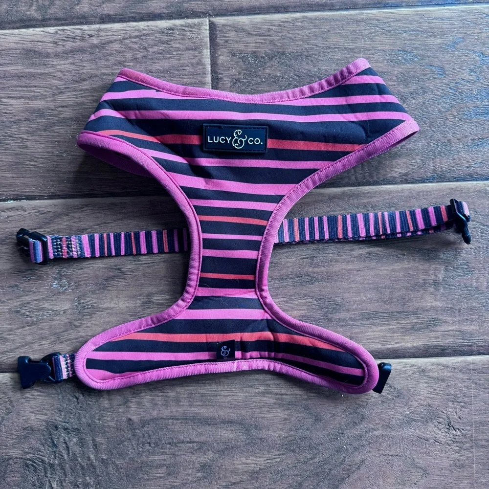 Lucy and Co. Posy Pink Reversible Harness size XL